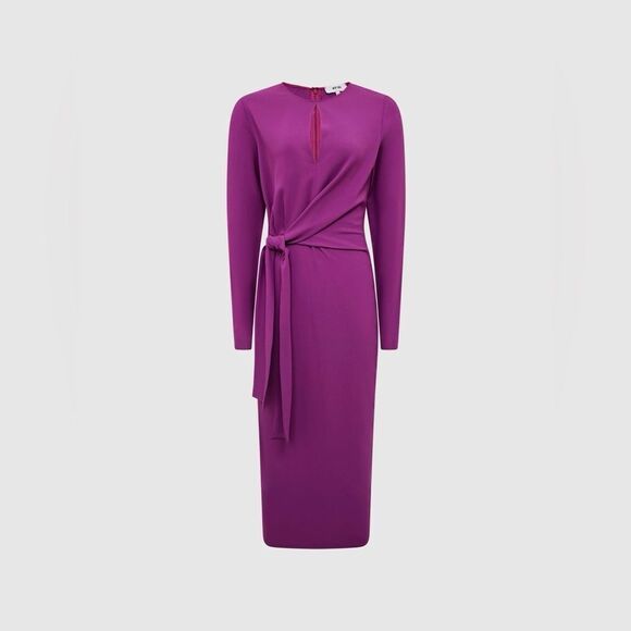 REISS Valentina $385 Midi-Dress Size US 8 UK 12 - Picture 16 of 16